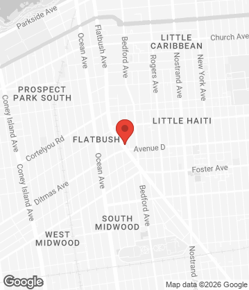 Map of Kuchela Kuizine - 1197 Flatbush Ave, Brooklyn, NY, 11226, US